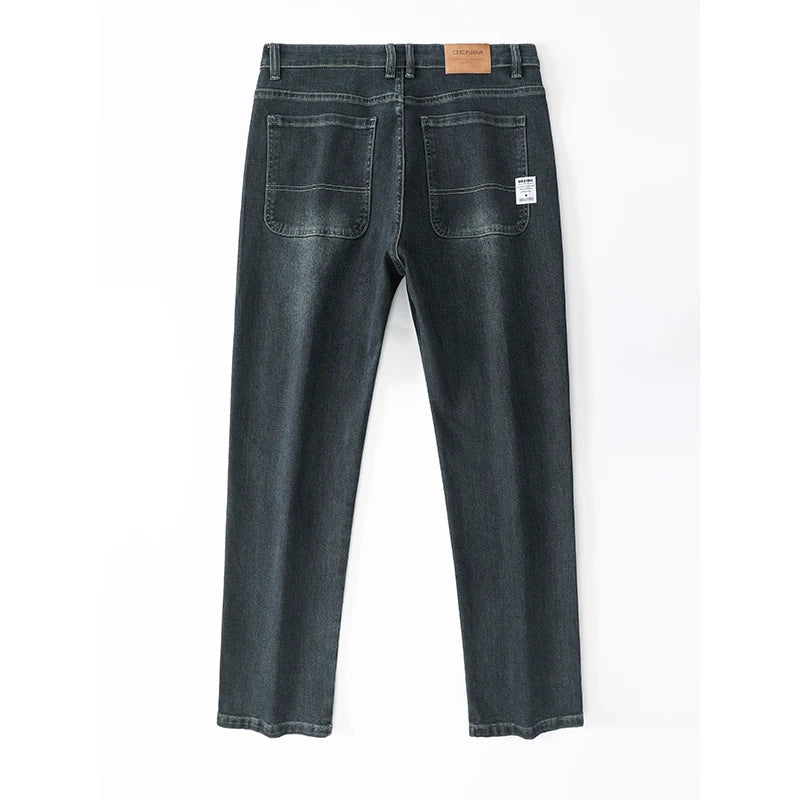 2025 New Y2K Autumn and Winter Baggy Jeans Men's Autumn and Winter Loose Straight Wide-leg Business Trousers Mens Clothing